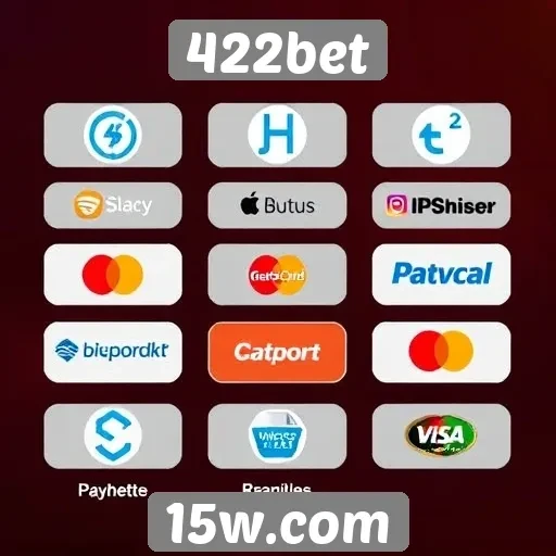 Métodos de pagamento disponíveis no 422bet